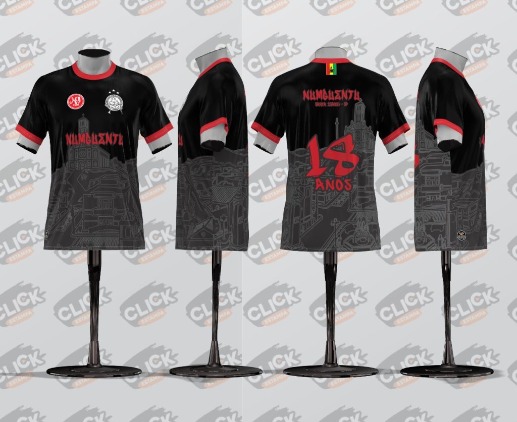 camisa 18 anos preta